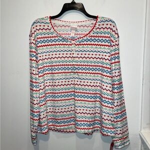 Wondershop Plaid Womens Pajama Top. Size XL (NWTS)
